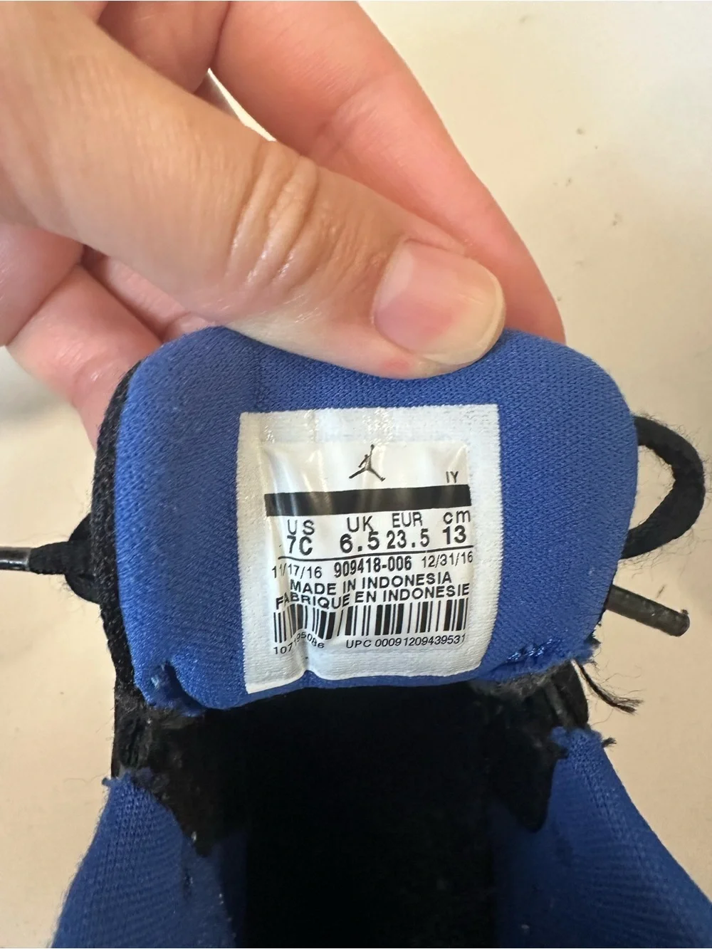 Jordan Kids Sneakers in Black/Blue and White/Red - Twin Pair